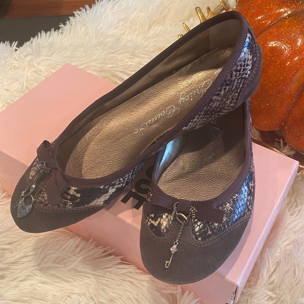 Juicy Couture Mindy Snake Print Flats